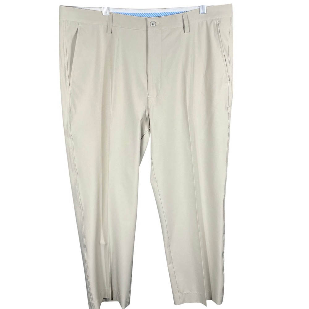 FootJoy Golf Pants Mens 40 Tan Khaki Stretch Performance Flat Front FJ